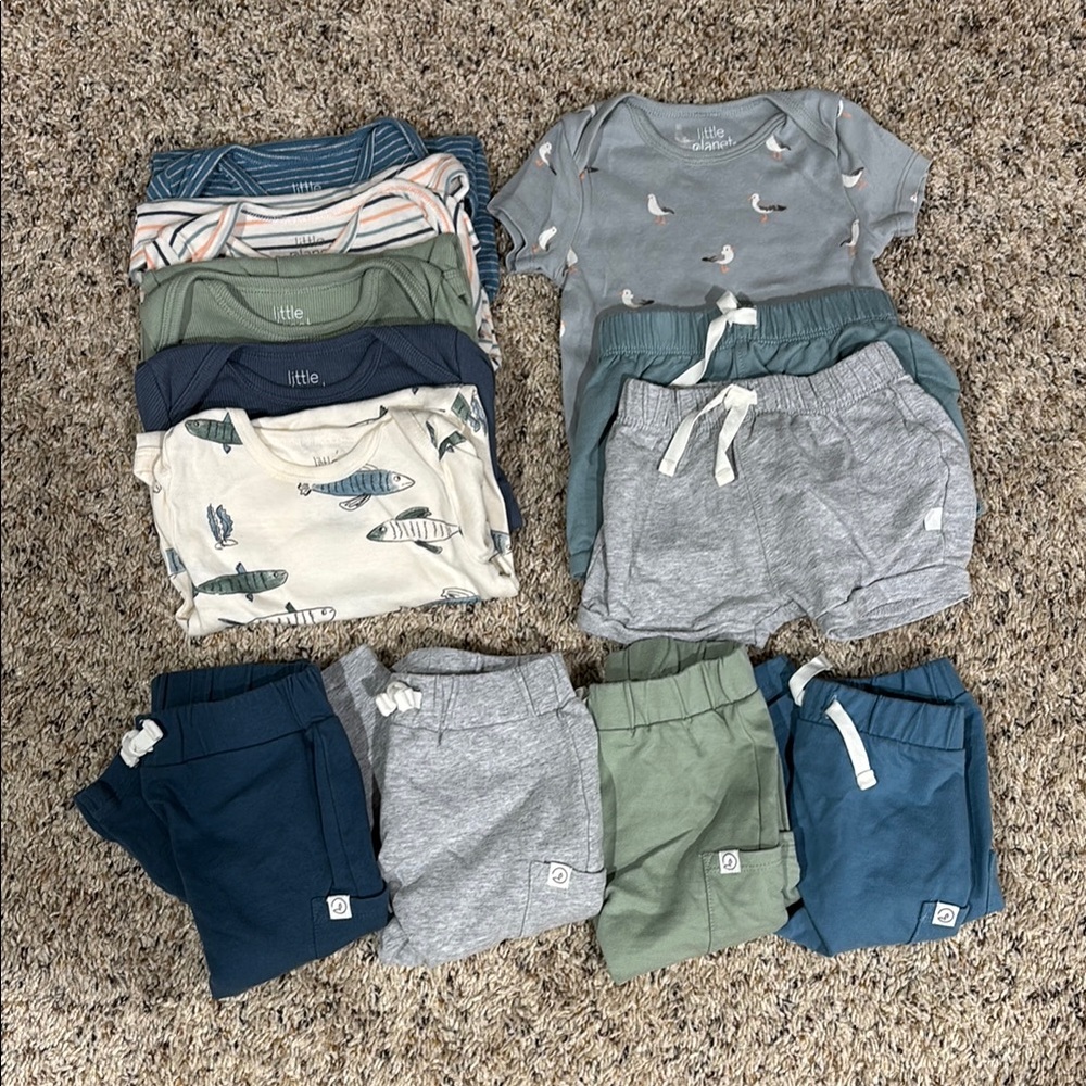 Kids Matching Set - Blue, Green, Gray